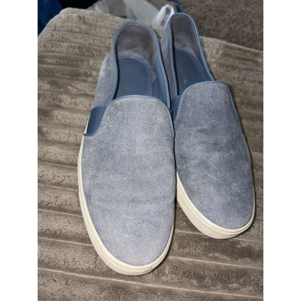 Vince Women's Slip On Sneakers Blue Suede Size 9 US 38 EU Boating Shoes